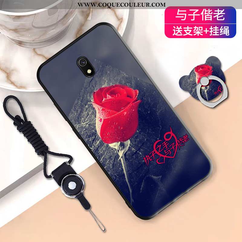 Étui Xiaomi Redmi 8a Tendance Cou Suspendu Étui, Coque Xiaomi Redmi 8a Fluide Doux Rouge Noir