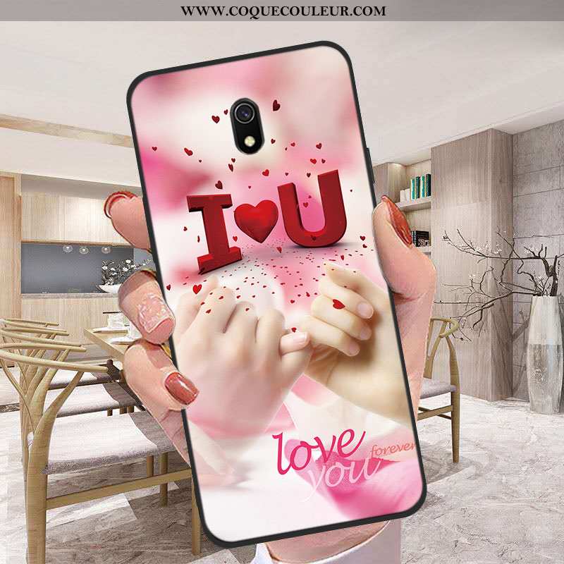 Housse Xiaomi Redmi 8a Protection Rouge Dessin Animé, Étui Xiaomi Redmi 8a Ornements Suspendus Bleu 