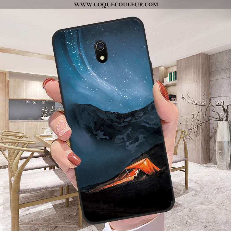 Housse Xiaomi Redmi 8a Protection Rouge Dessin Animé, Étui Xiaomi Redmi 8a Ornements Suspendus Bleu 