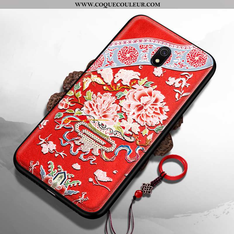 Étui Xiaomi Redmi 8a Fluide Doux Jaune Rouge, Coque Xiaomi Redmi 8a Silicone Créatif