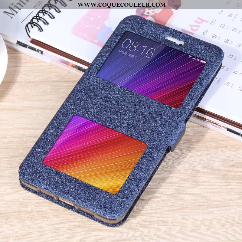 Étui Xiaomi Redmi 8a Protection Housse Étui, Coque Xiaomi Redmi 8a Cuir Rouge Bleu Foncé