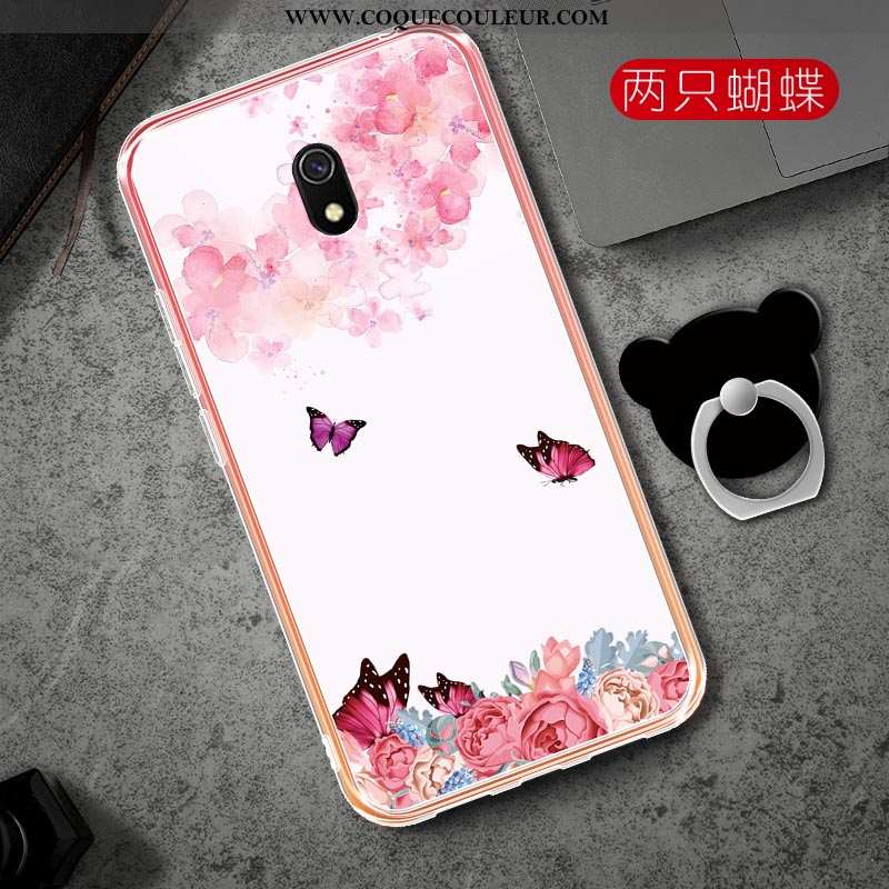 Étui Xiaomi Redmi 8a Mode Tout Compris Petit, Coque Xiaomi Redmi 8a Protection Net Rouge Rose