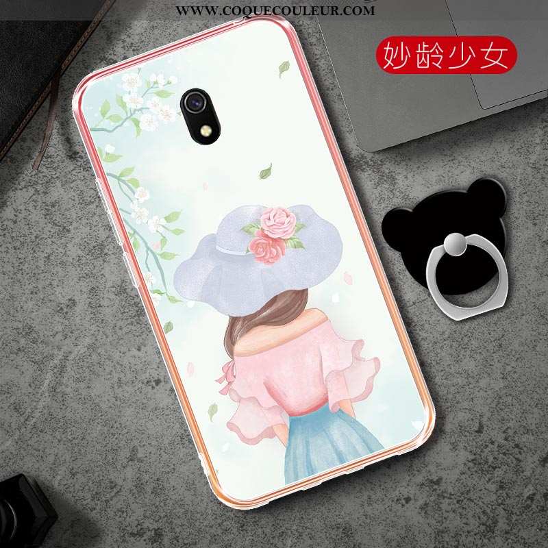 Étui Xiaomi Redmi 8a Mode Tout Compris Petit, Coque Xiaomi Redmi 8a Protection Net Rouge Rose