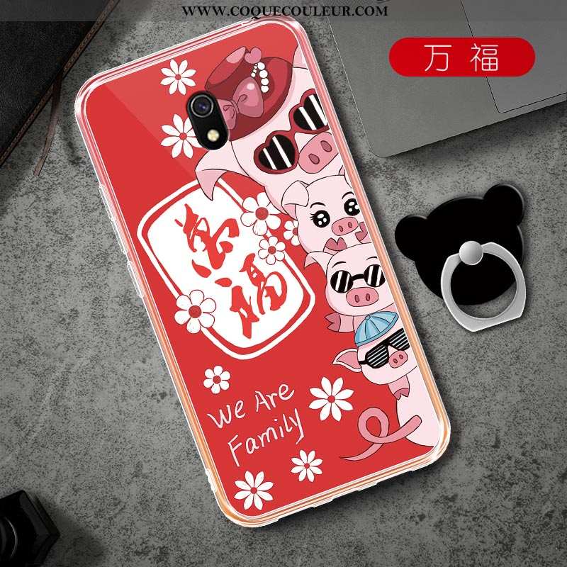 Étui Xiaomi Redmi 8a Mode Tout Compris Petit, Coque Xiaomi Redmi 8a Protection Net Rouge Rose