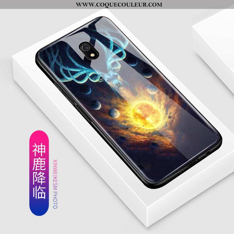 Housse Xiaomi Redmi 8a Verre Coque Incassable, Étui Xiaomi Redmi 8a Dessin Animé Petit Rose