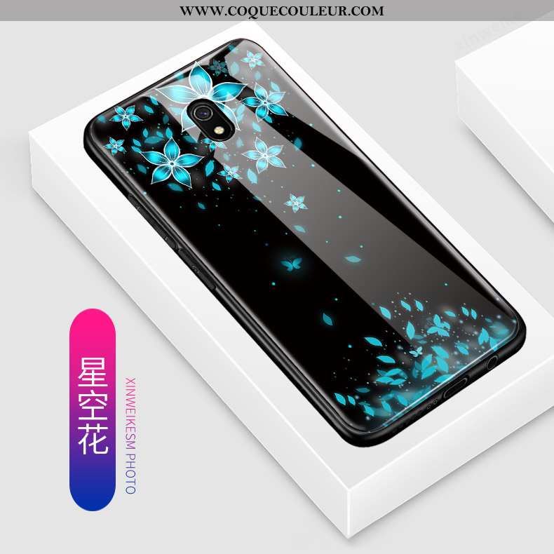 Housse Xiaomi Redmi 8a Verre Coque Incassable, Étui Xiaomi Redmi 8a Dessin Animé Petit Rose