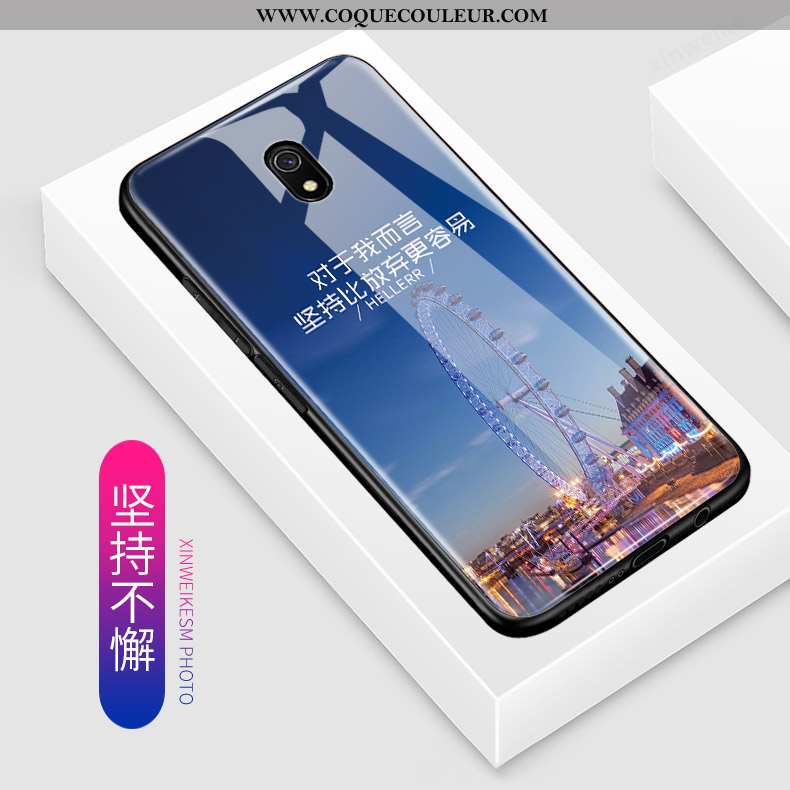 Housse Xiaomi Redmi 8a Verre Coque Incassable, Étui Xiaomi Redmi 8a Dessin Animé Petit Rose