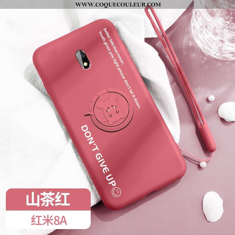 Coque Xiaomi Redmi 8a Créatif Rouge Frais, Housse Xiaomi Redmi 8a Dessin Animé Fluide Doux Verte