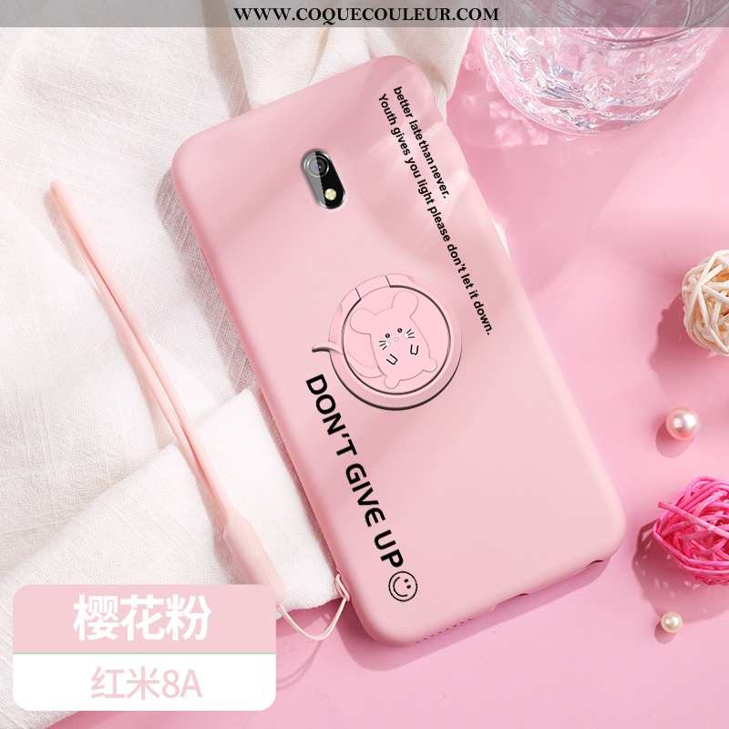 Coque Xiaomi Redmi 8a Créatif Rouge Frais, Housse Xiaomi Redmi 8a Dessin Animé Fluide Doux Verte