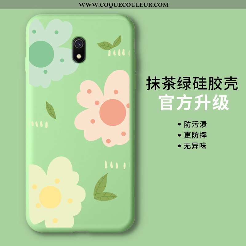 Housse Xiaomi Redmi 8a Fluide Doux Étui Légère, Xiaomi Redmi 8a Silicone Tout Compris Verte