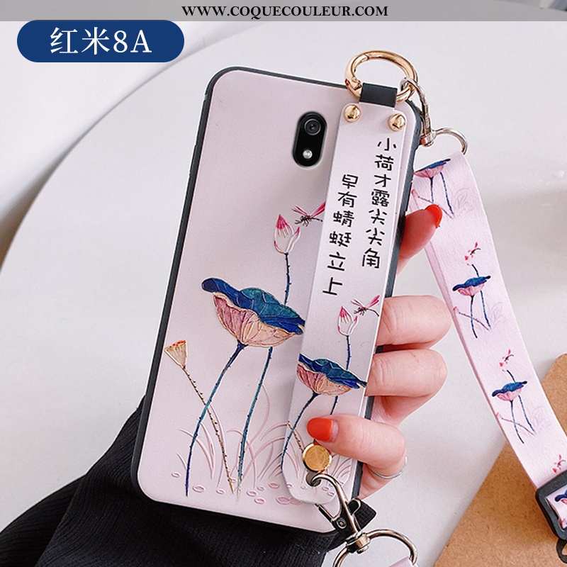 Coque Xiaomi Redmi 8a Légère Étui Rouge, Housse Xiaomi Redmi 8a Fluide Doux Ultra Blanche