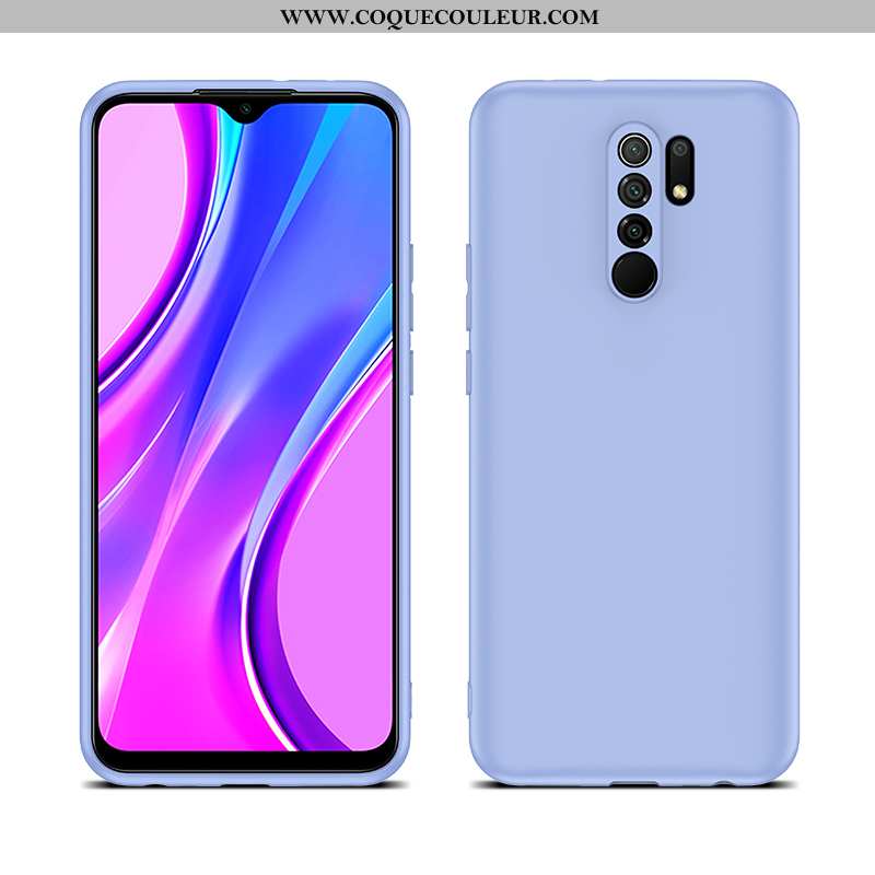 Housse Xiaomi Redmi 9 Fluide Doux Rouge Tout Compris, Étui Xiaomi Redmi 9 Silicone Incassable Noir