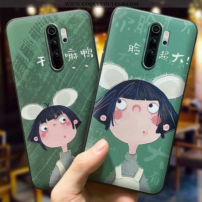 Coque Xiaomi Redmi 9 Légère Tendance Créatif, Housse Xiaomi Redmi 9 Fluide Doux Incassable Verte