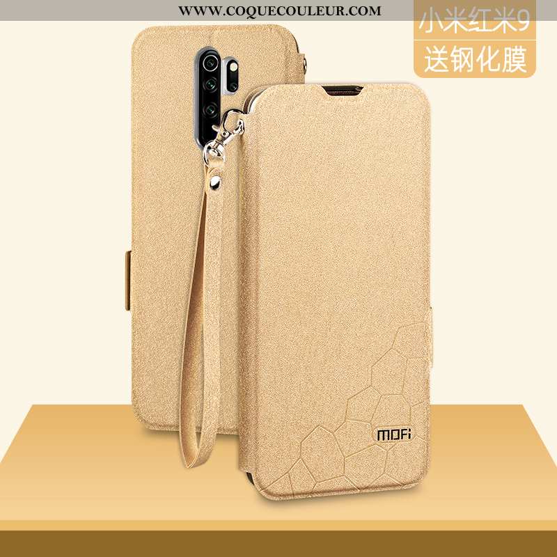 Coque Xiaomi Redmi 9 Fluide Doux Cuir Protection, Housse Xiaomi Redmi 9 Silicone Légère Noir