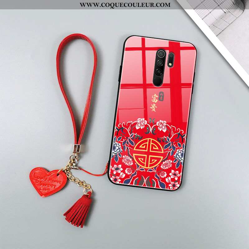 Coque Xiaomi Redmi 9 Tendance Tout Compris Étui, Housse Xiaomi Redmi 9 Fluide Doux Rouge