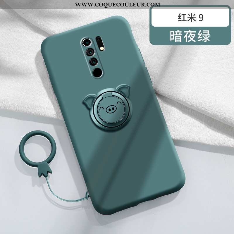 Coque Xiaomi Redmi 9 Silicone Nouveau Magnétisme, Housse Xiaomi Redmi 9 Protection Vert Verte