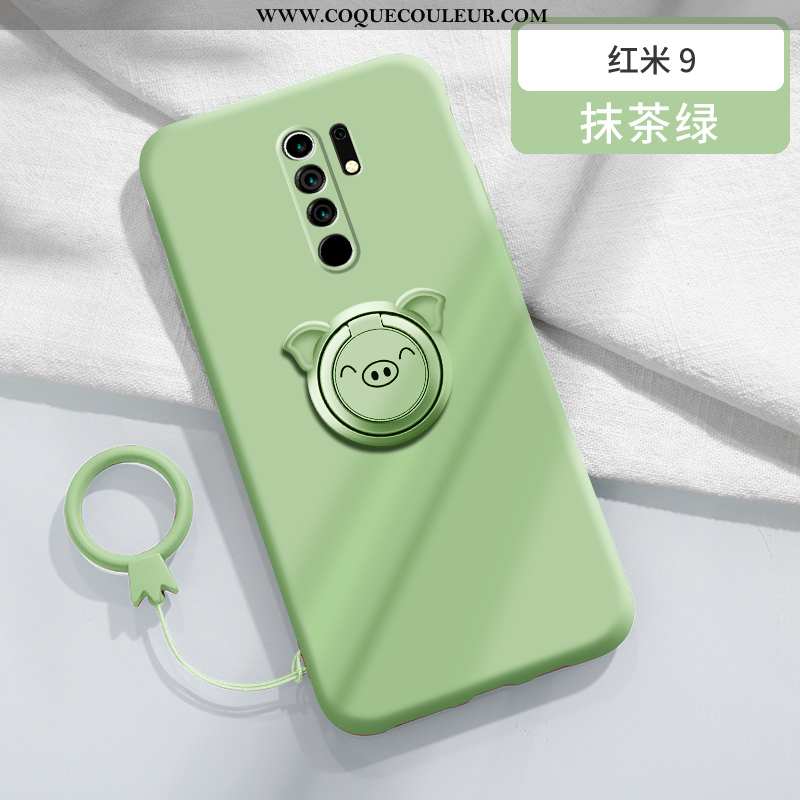 Coque Xiaomi Redmi 9 Silicone Nouveau Magnétisme, Housse Xiaomi Redmi 9 Protection Vert Verte