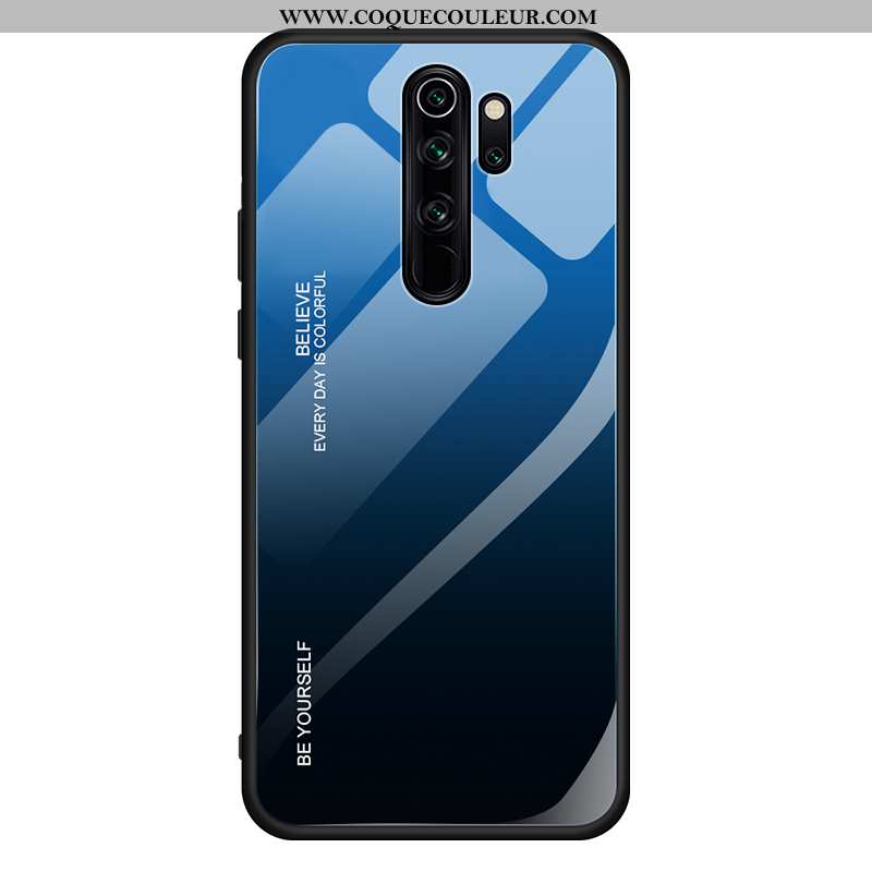 Housse Xiaomi Redmi 9 Verre Difficile Net Rouge, Étui Xiaomi Redmi 9 Ornements Suspendus Bleu Foncé