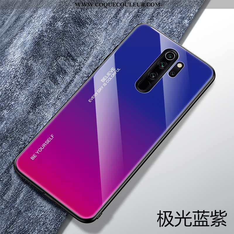 Housse Xiaomi Redmi 9 Verre Difficile Net Rouge, Étui Xiaomi Redmi 9 Ornements Suspendus Bleu Foncé