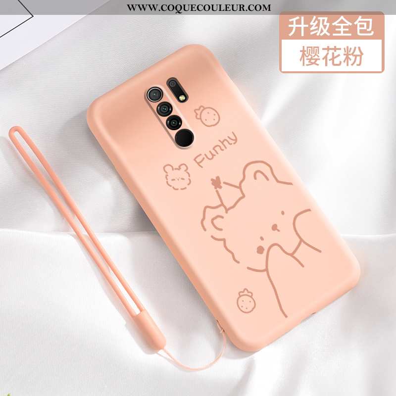 Étui Xiaomi Redmi 9 Fluide Doux Délavé En Daim Petit, Coque Xiaomi Redmi 9 Silicone Tout Compris Ros