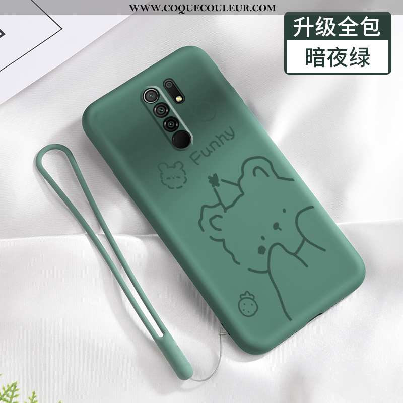 Étui Xiaomi Redmi 9 Fluide Doux Délavé En Daim Petit, Coque Xiaomi Redmi 9 Silicone Tout Compris Ros