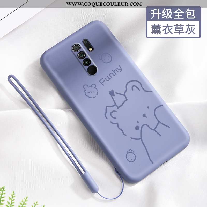 Étui Xiaomi Redmi 9 Fluide Doux Délavé En Daim Petit, Coque Xiaomi Redmi 9 Silicone Tout Compris Ros