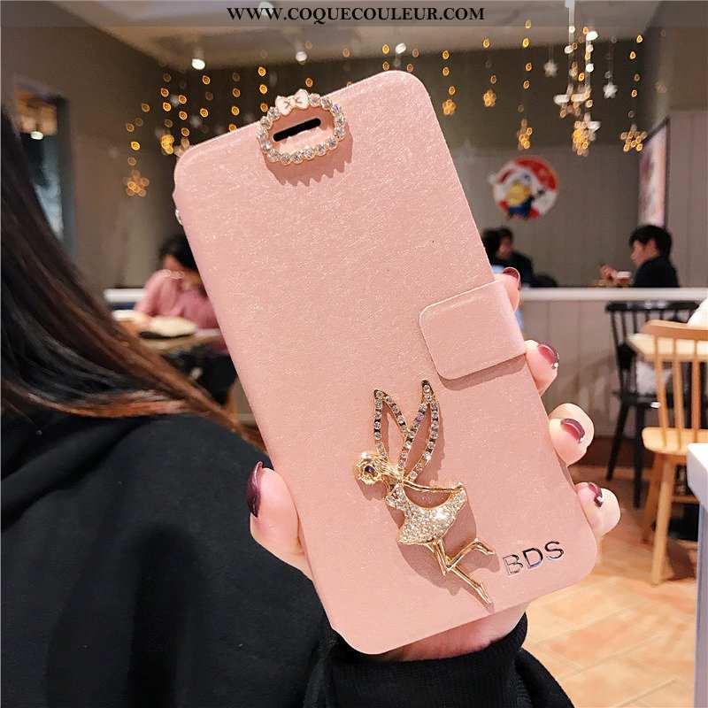 Coque Xiaomi Redmi 9a Fluide Doux Cuir Mode, Housse Xiaomi Redmi 9a Silicone Membrane Rose