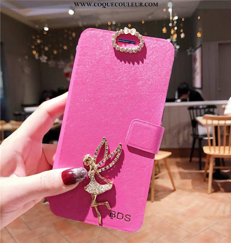 Coque Xiaomi Redmi 9a Fluide Doux Cuir Mode, Housse Xiaomi Redmi 9a Silicone Membrane Rose