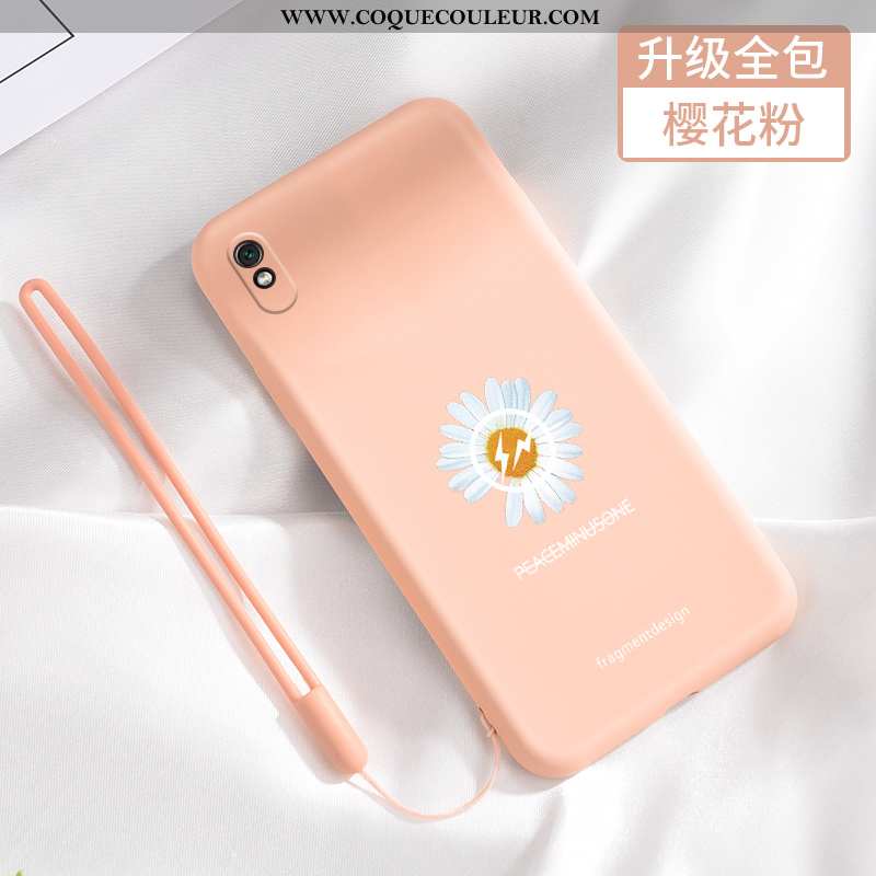 Coque Xiaomi Redmi 9a Délavé En Daim Rouge Tout Compris, Housse Xiaomi Redmi 9a Tendance Incassable