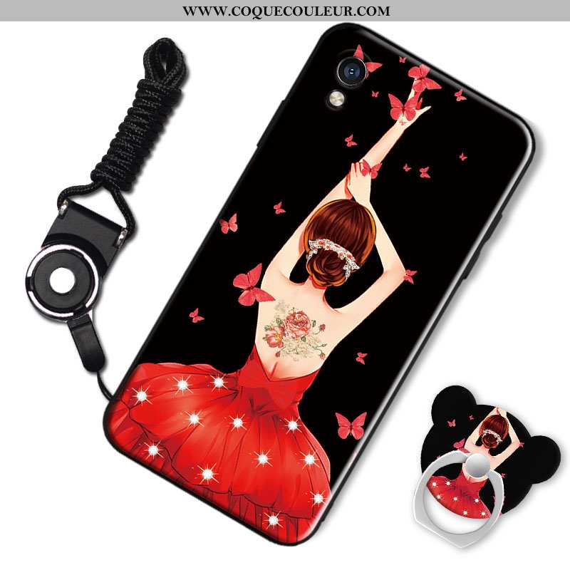 Coque Xiaomi Redmi 9a Silicone Rouge Charmant, Housse Xiaomi Redmi 9a Mode Dessin Animé Blanche