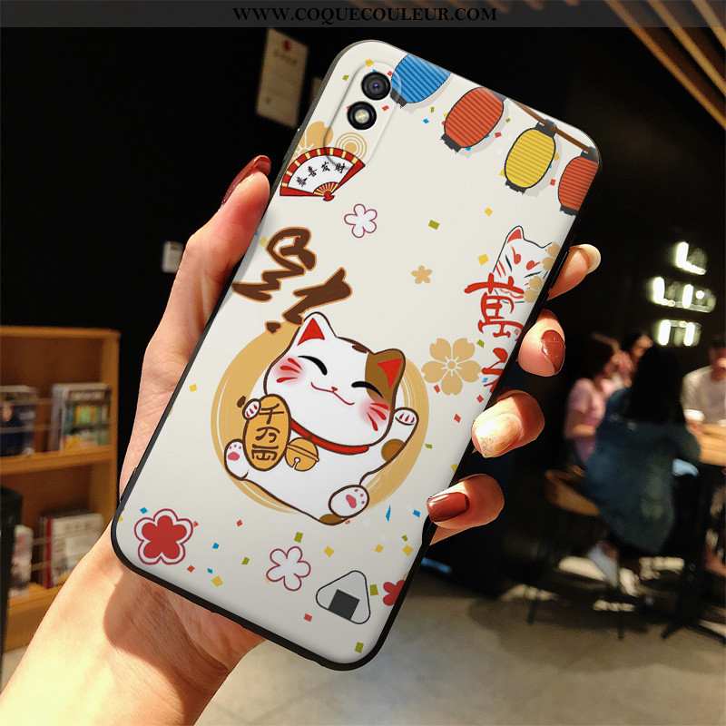 Coque Xiaomi Redmi 9a Dessin Animé Richesse Blanc, Housse Xiaomi Redmi 9a Silicone Téléphone Portabl