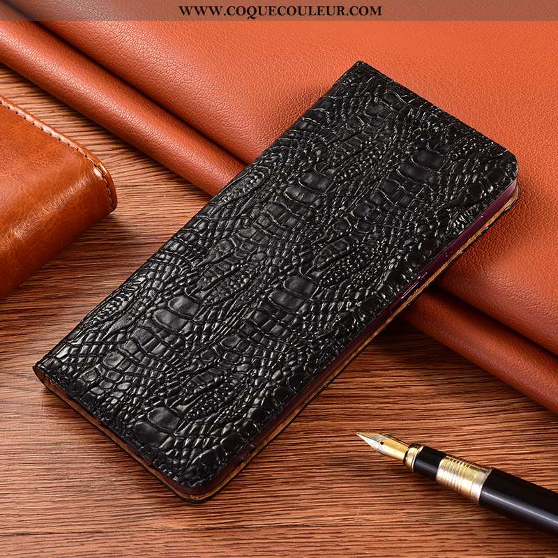 Étui Xiaomi Redmi 9a Protection Coque Housse, Xiaomi Redmi 9a Cuir Véritable Incassable Noir