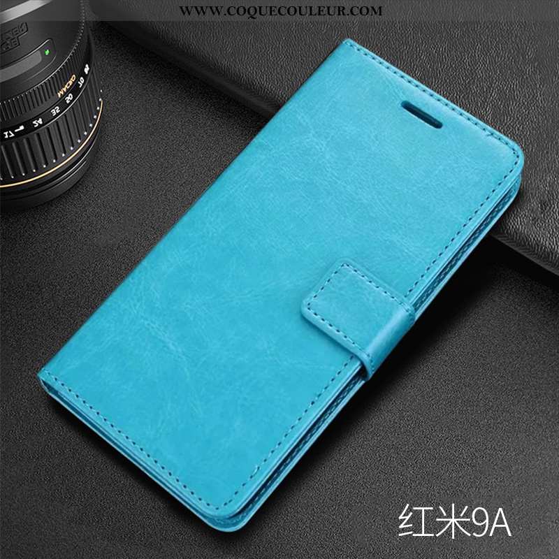 Housse Xiaomi Redmi 9a Silicone Fluide Doux Coque, Étui Xiaomi Redmi 9a Protection Nouveau Bleu