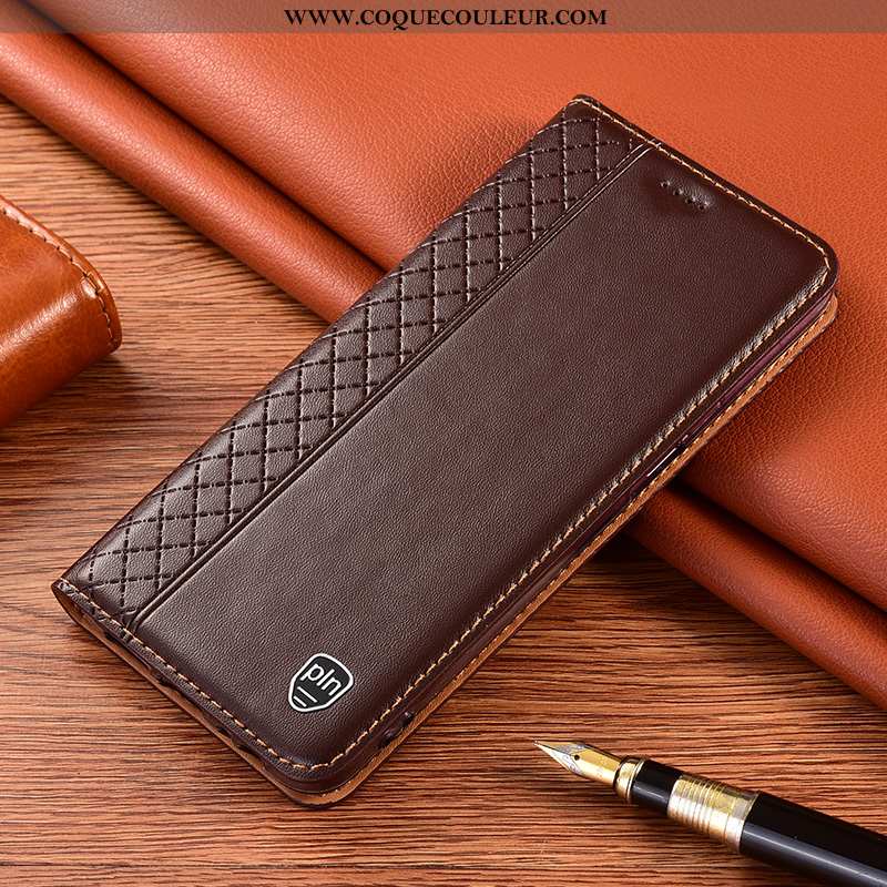 Housse Xiaomi Redmi 9a Cuir Véritable Étui, Étui Xiaomi Redmi 9a Protection Téléphone Portable Rouge