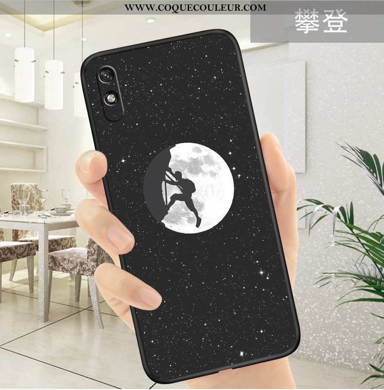 Étui Xiaomi Redmi 9a Charmant Blanc Rouge, Coque Xiaomi Redmi 9a Fluide Doux Dessin Animé Blanche