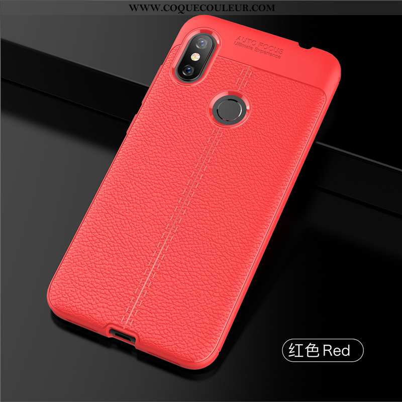 Coque Xiaomi Redmi Note 5 Cuir Luxe Silicone, Housse Xiaomi Redmi Note 5 Modèle Fleurie Petit Rouge