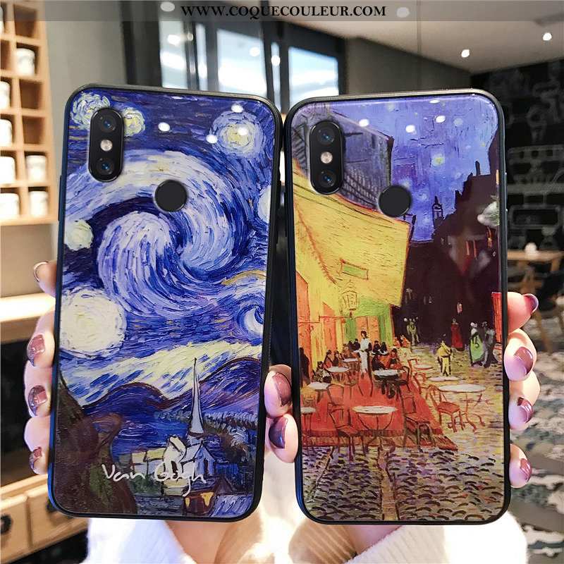 Coque Xiaomi Redmi Note 5 Verre Ciel Étoilé Coque, Housse Xiaomi Redmi Note 5 Personnalité Étui Bleu