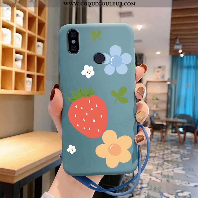 Housse Xiaomi Redmi Note 5 Ultra Coque Fraise, Étui Xiaomi Redmi Note 5 Tendance Fleurs Verte