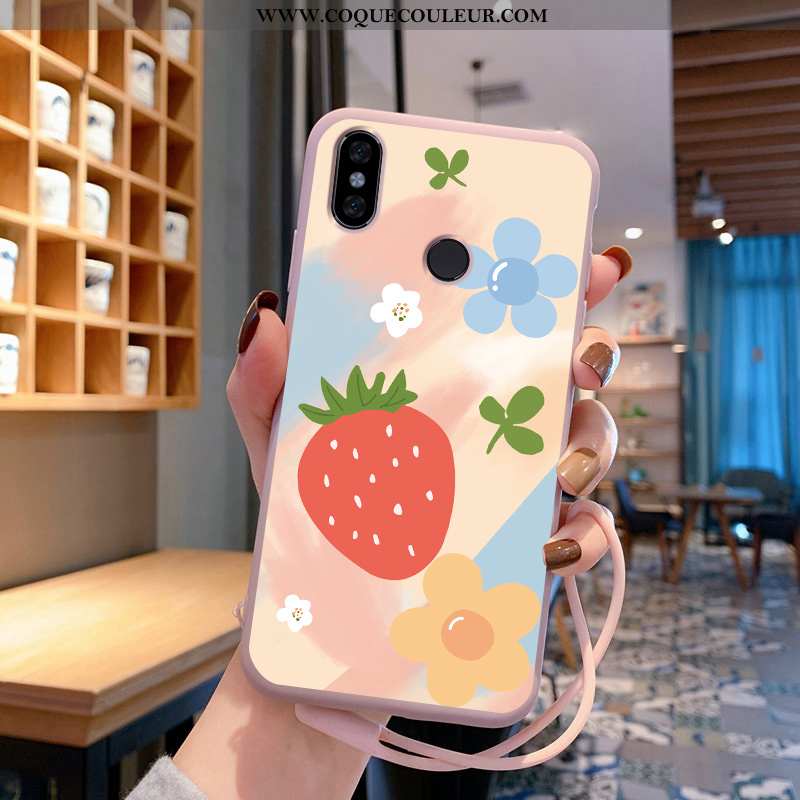 Housse Xiaomi Redmi Note 5 Ultra Coque Fraise, Étui Xiaomi Redmi Note 5 Tendance Fleurs Verte