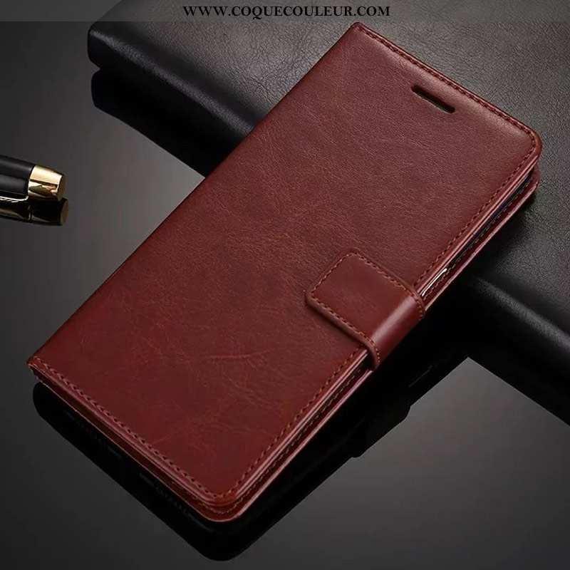 Coque Xiaomi Redmi Note 5 Protection Haute Petit, Housse Xiaomi Redmi Note 5 Tendance Rouge Marron