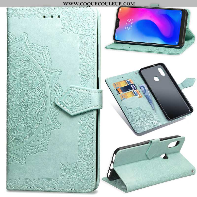 Housse Xiaomi Redmi Note 6 Pro Protection Rouge Gaufrage, Étui Xiaomi Redmi Note 6 Pro Ornements Sus