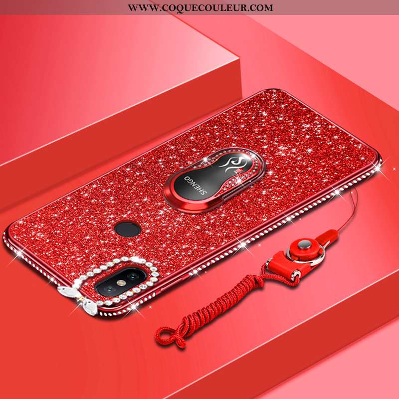 Housse Xiaomi Redmi Note 6 Pro Tendance Haute Rouge, Étui Xiaomi Redmi Note 6 Pro Fluide Doux Créati