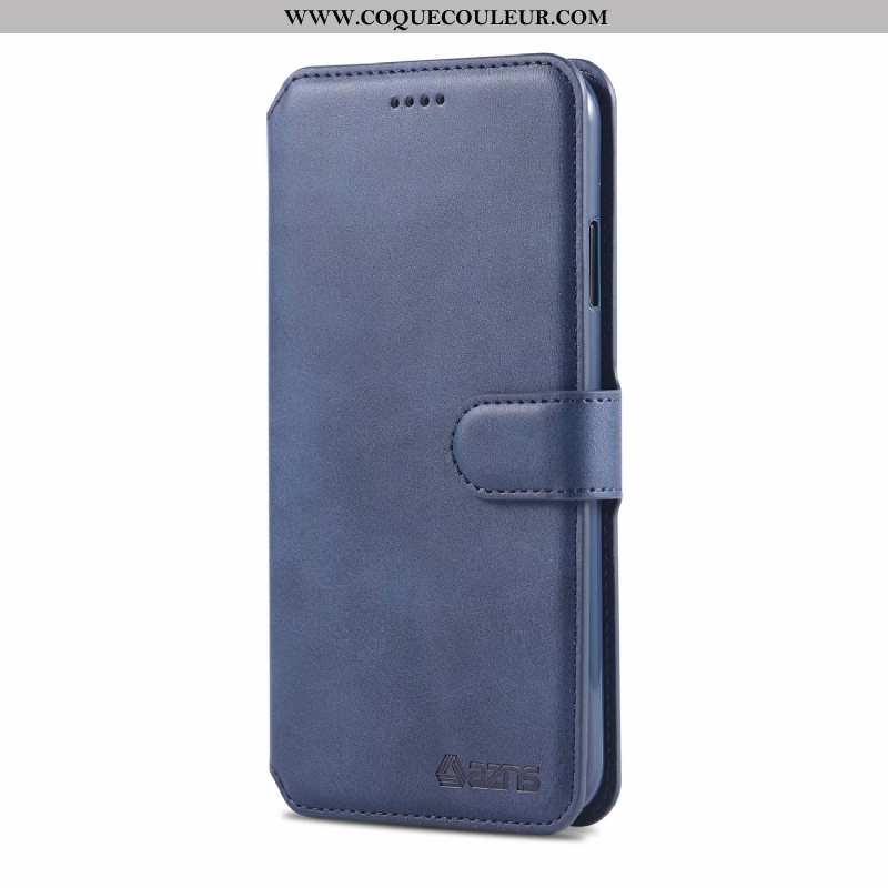 Housse Xiaomi Redmi Note 6 Pro Portefeuille Carte Gris, Étui Xiaomi Redmi Note 6 Pro Cuir Incassable