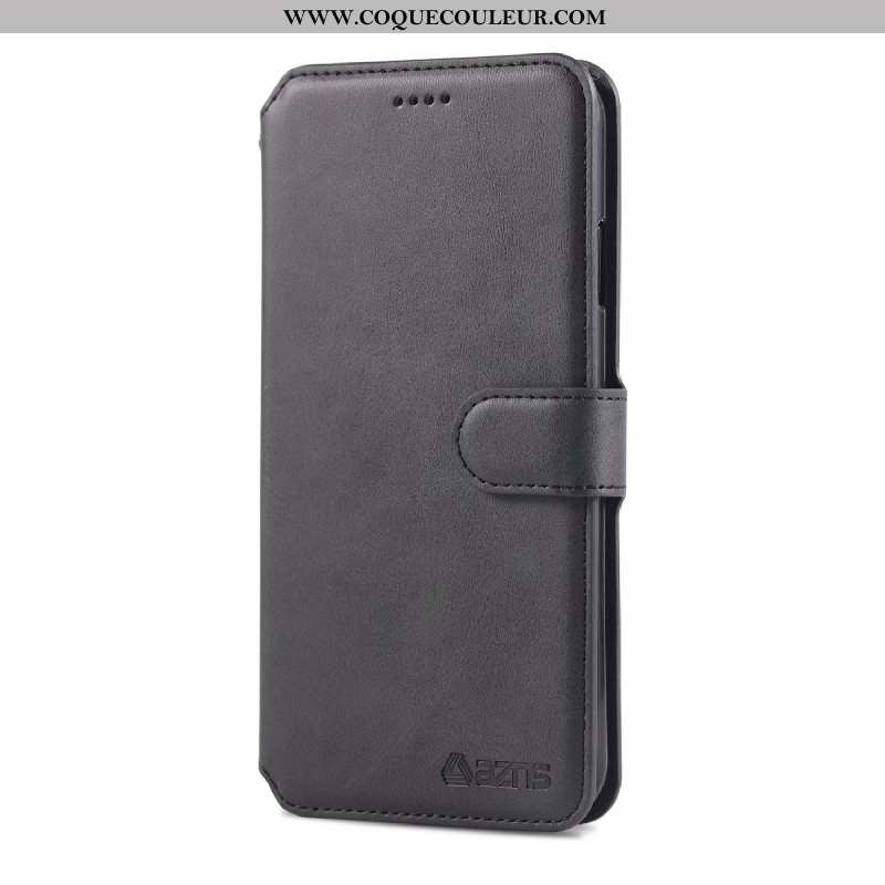 Housse Xiaomi Redmi Note 6 Pro Portefeuille Carte Gris, Étui Xiaomi Redmi Note 6 Pro Cuir Incassable