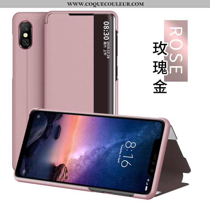 Étui Xiaomi Redmi Note 6 Pro Cuir Rouge Coque, Coque Xiaomi Redmi Note 6 Pro Windows