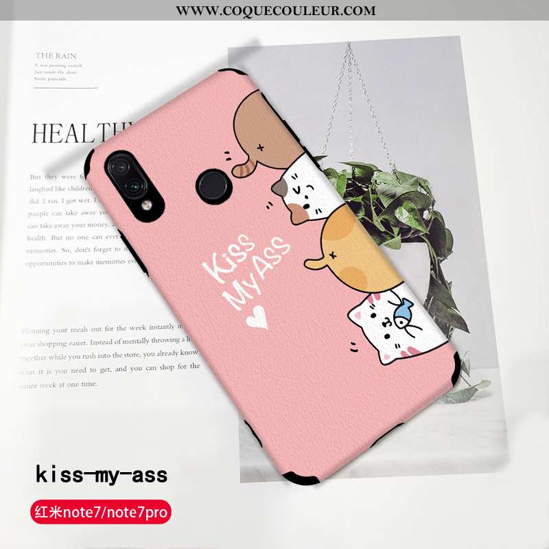 Étui Xiaomi Redmi Note 7 Silicone Soie Mulberry Chat, Coque Xiaomi Redmi Note 7 Protection Cuir Vert