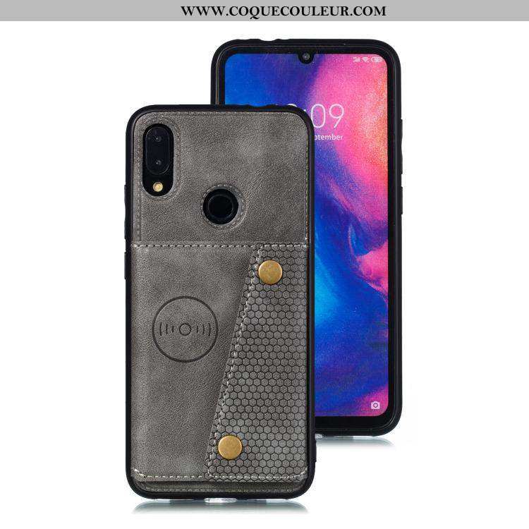 Coque Xiaomi Redmi Note 7 En Silicone Carte Coque, Housse Xiaomi Redmi Note 7 Protection Rouge Noir