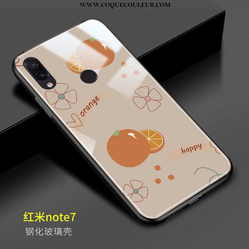 Étui Xiaomi Redmi Note 7 Charmant Fraise Incassable, Coque Xiaomi Redmi Note 7 Protection Rose