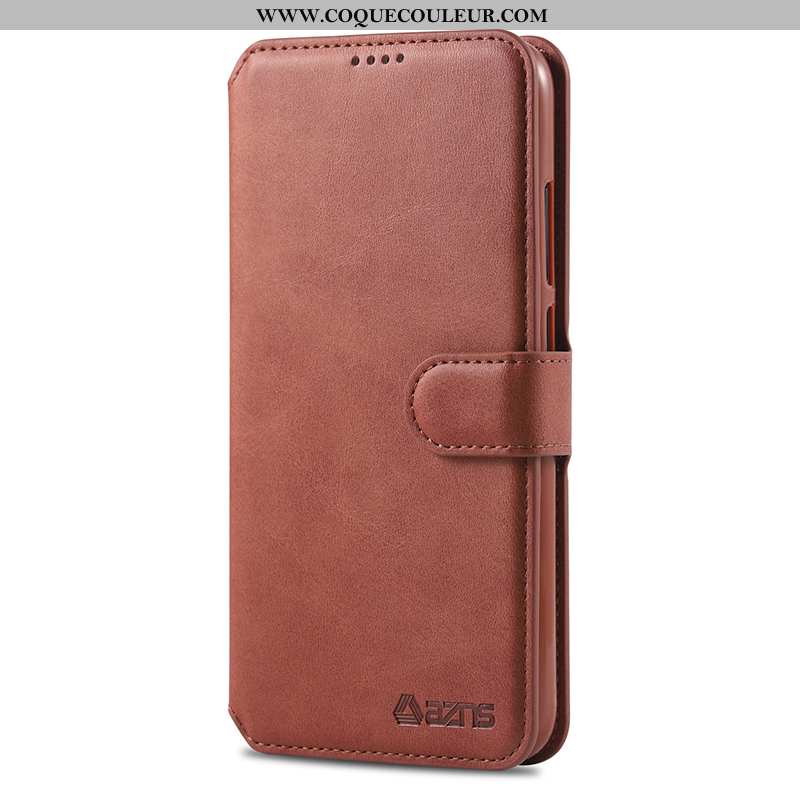 Coque Xiaomi Redmi Note 7 Silicone Fluide Doux, Housse Xiaomi Redmi Note 7 Protection Rouge Marron