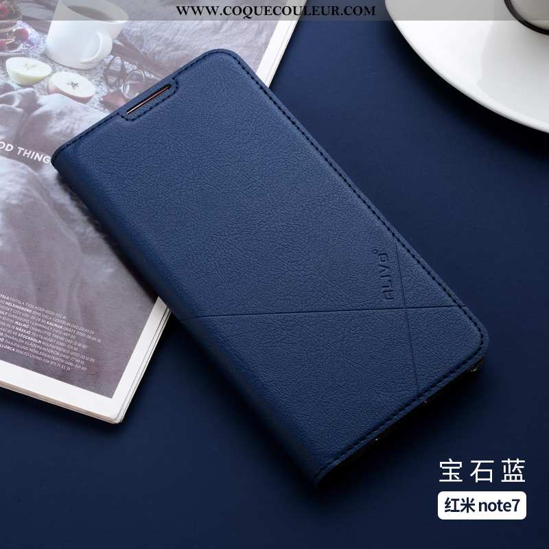 Housse Xiaomi Redmi Note 7 Cuir Silicone Incassable, Étui Xiaomi Redmi Note 7 Fluide Doux Tout Compr